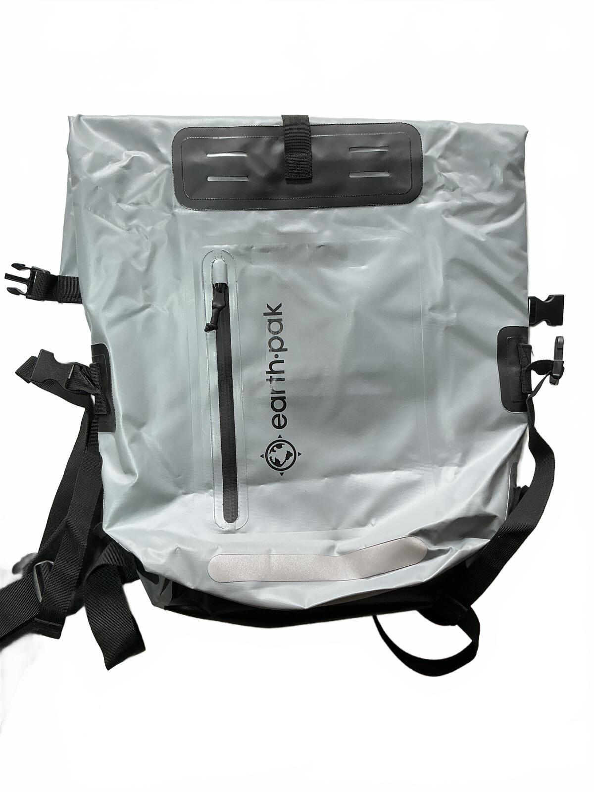 Earth Pak 35L Waterproof Roll Top Backpack Rucksack Grey