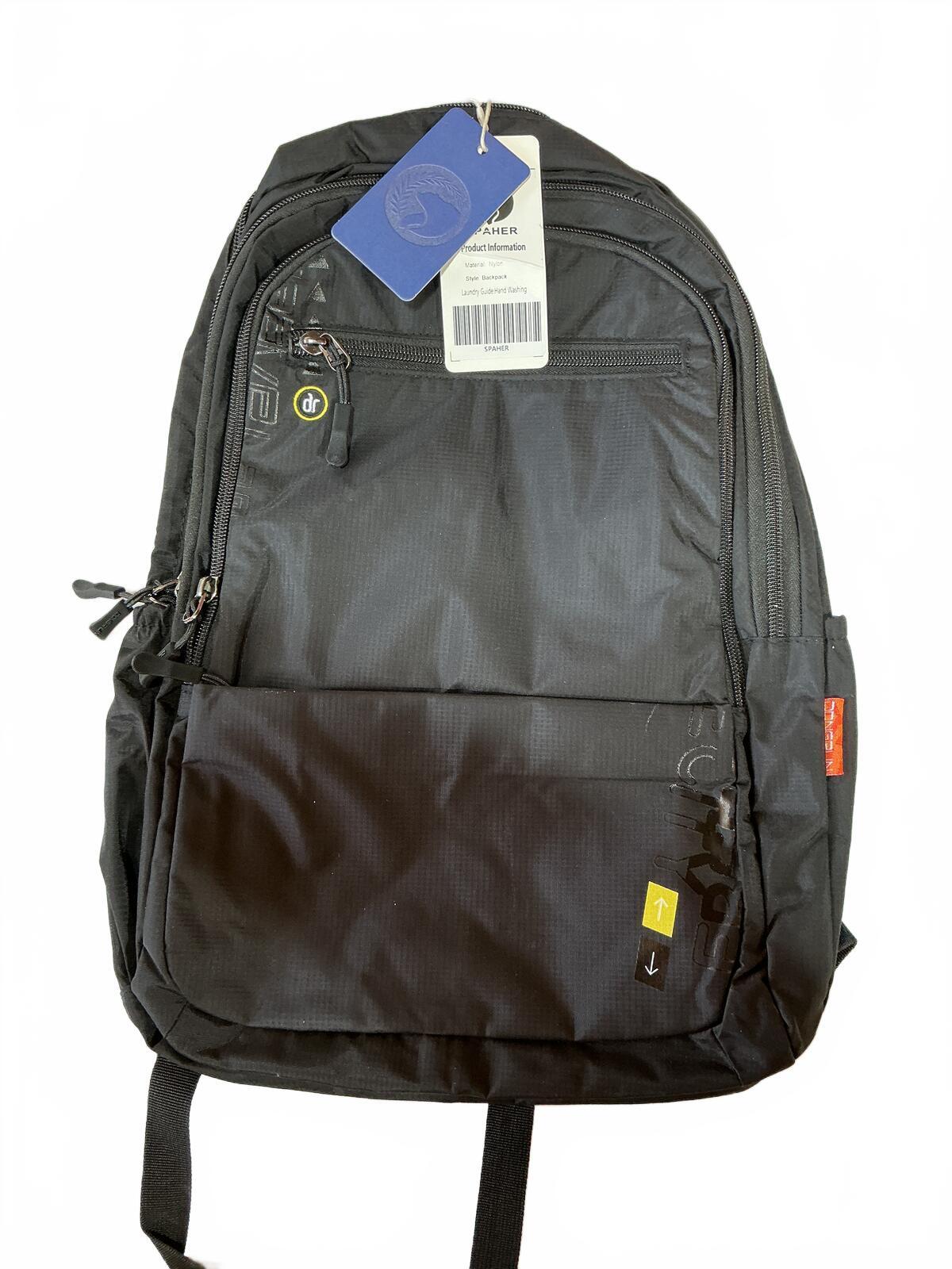 *NEW* Spaher Black Nylon Ryanair Backpack Multiple Compartments Size 40x20x25