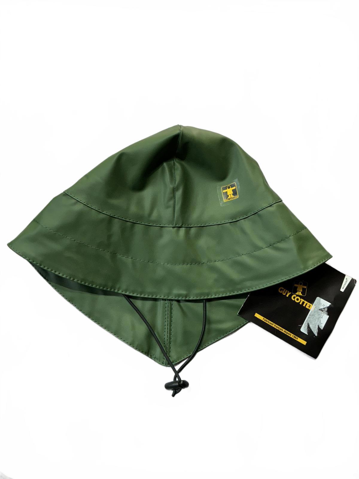 Guy Cotten Green Waterproof Bucket Hat with Chin Strap Size Large