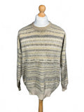 Mens Vintage Patterned Wool Sweater