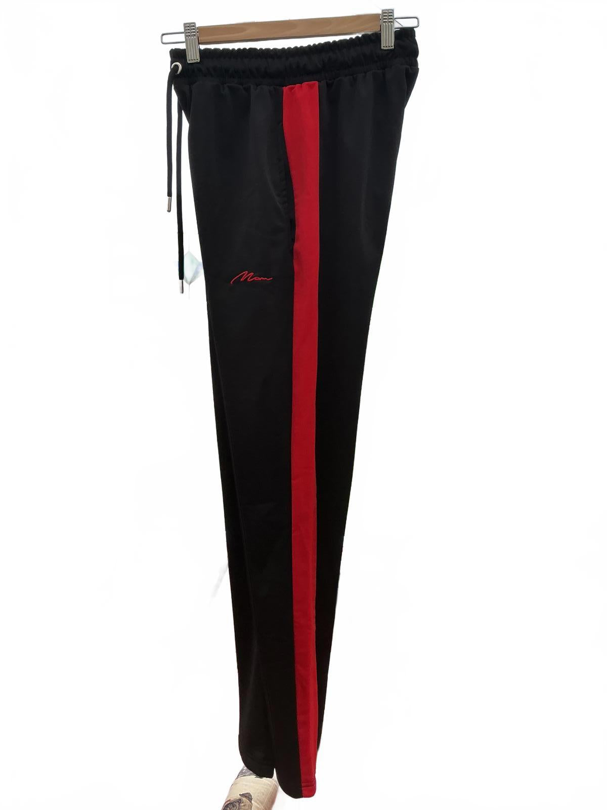 Boohoo man Black and Red Track Suit Set Size Regular Xs