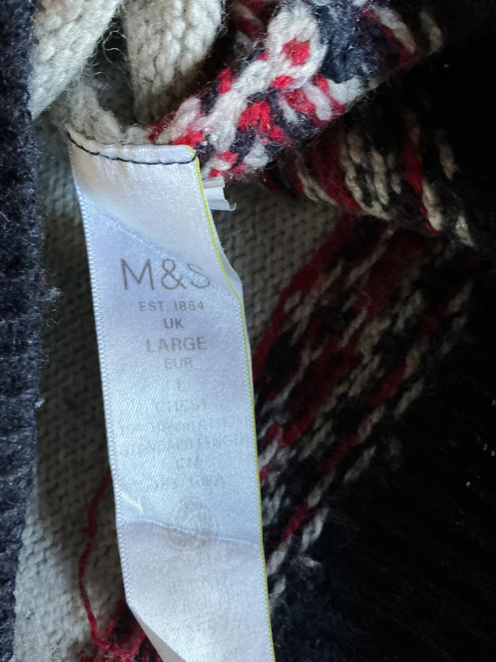 Vintage Men's Nordic Pattern Wool Sweater
