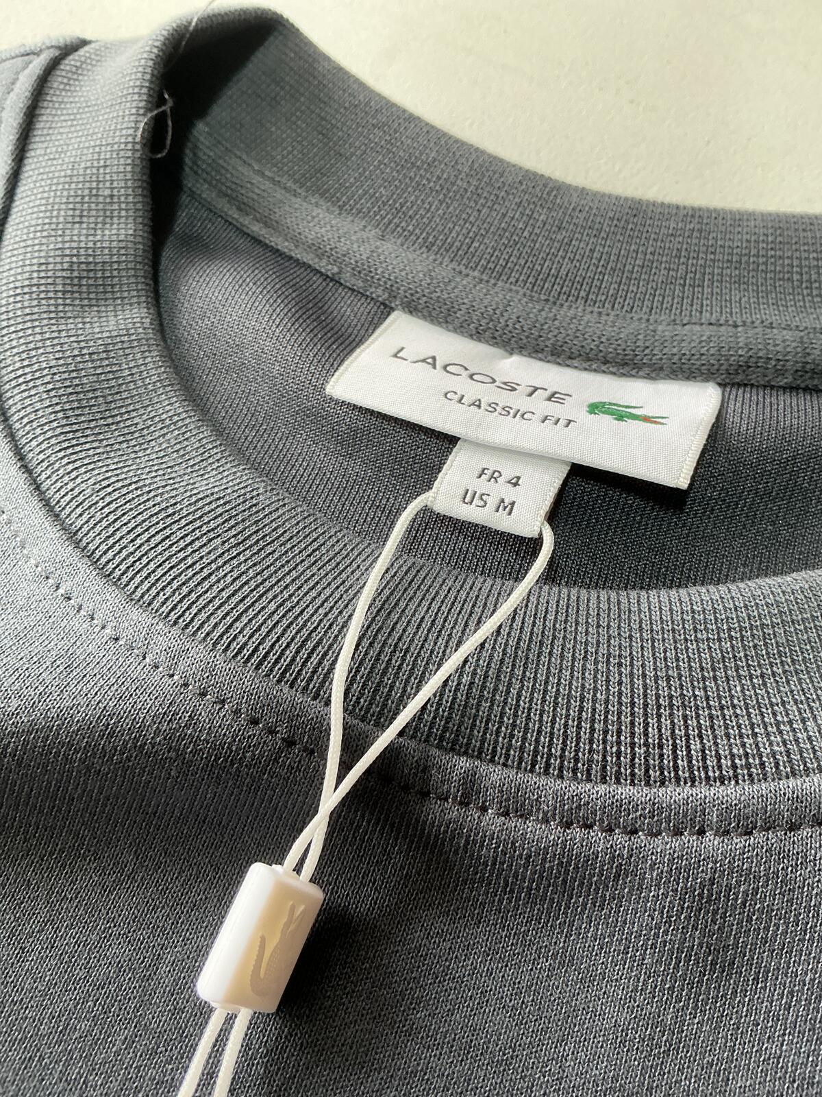 Lacoste Grey Long Sleeve Sweatshirt Jumper Size Regular M Casual Style