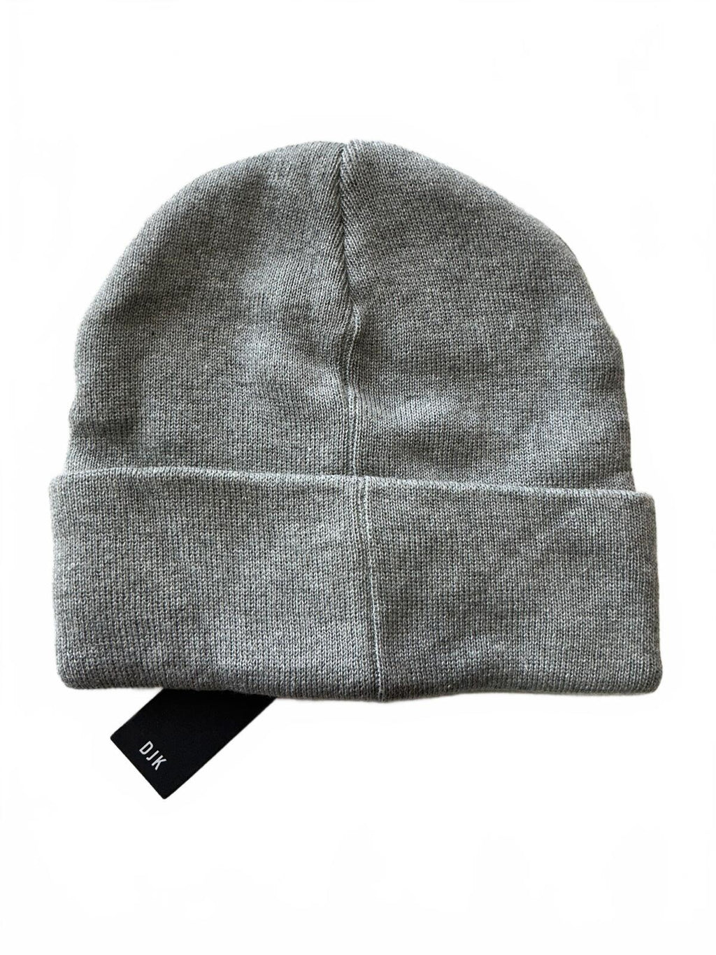 DJK International Grey Knit Beanie Hat Winter Warm Cuffed Hat One Size