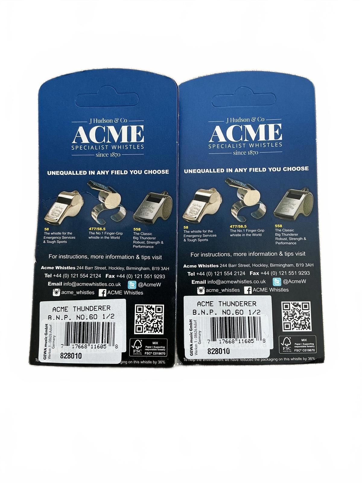ACME Thunderer Official Referee Whistle Size 60 1/2