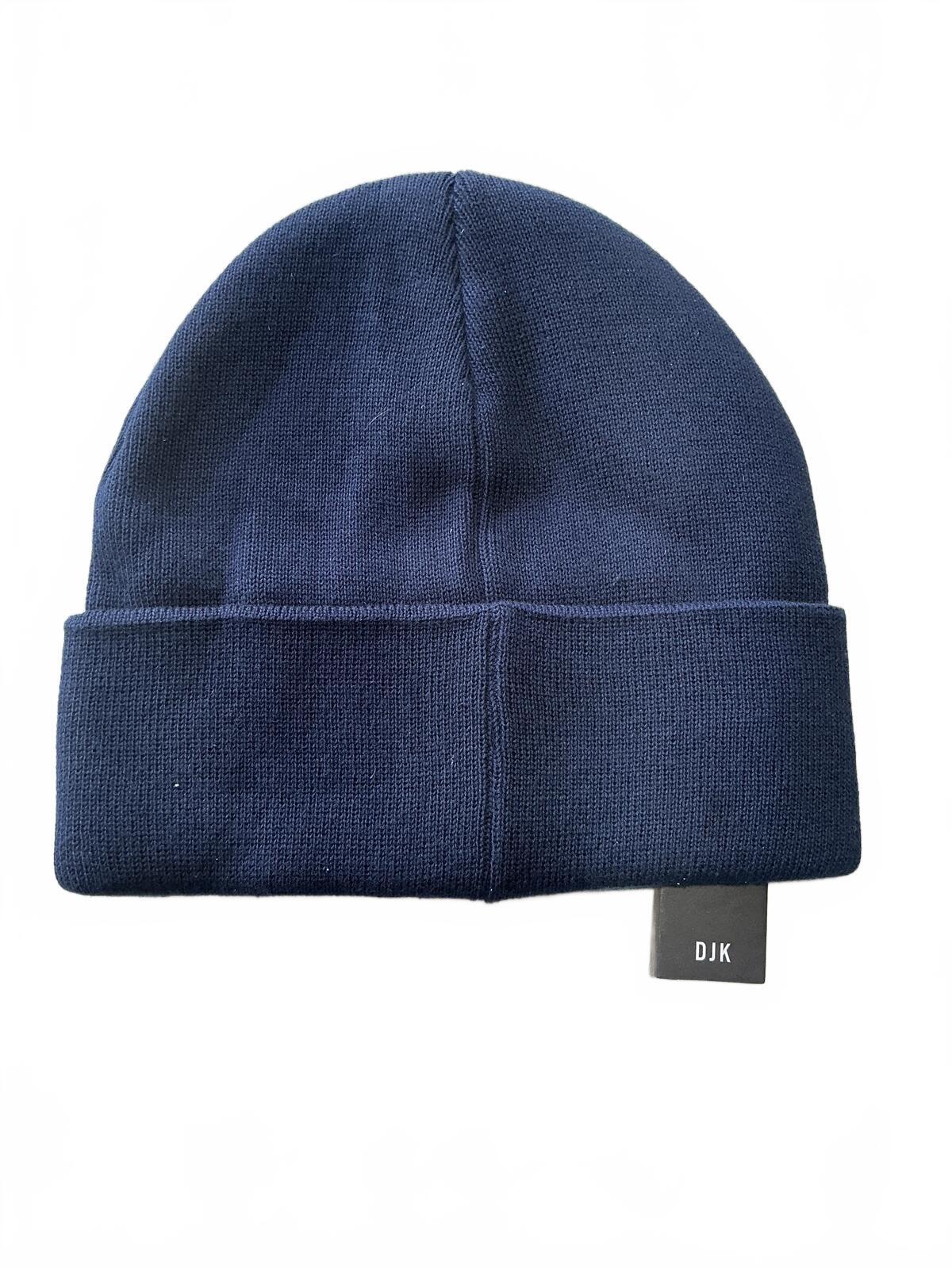 DJK International Navy Blue Knit Beanie Hat Warm Winter Hat One Size