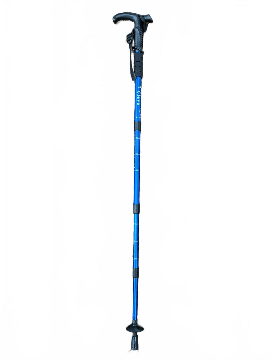 Cleye Blue Aluminium 4 Step Adjustable Telescopic Walking Stick Cane 110cm