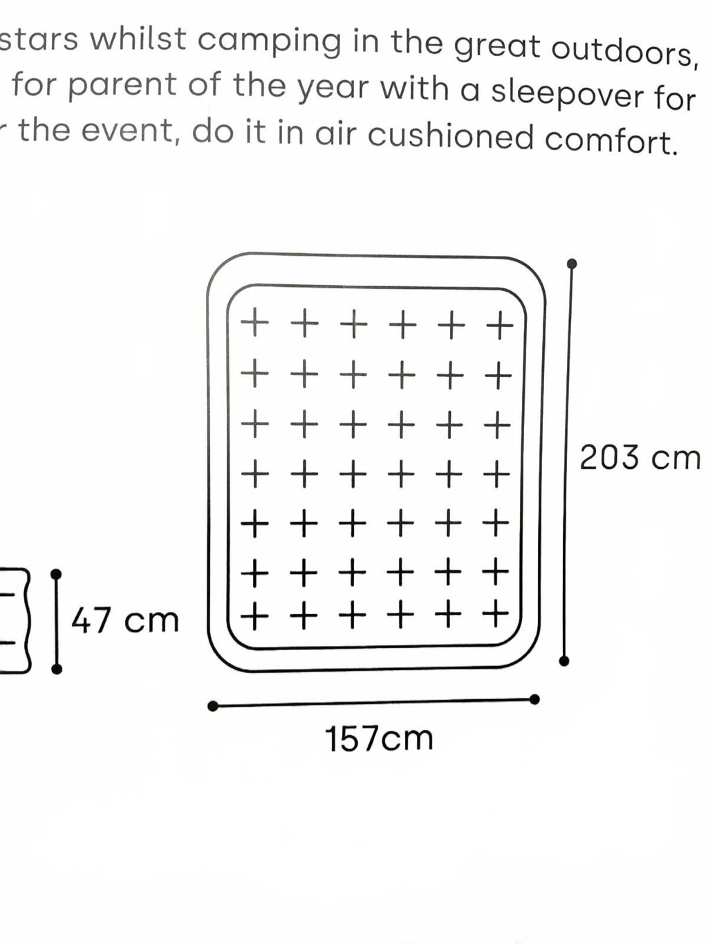 Airzzz Self Inflatable Air Mattress with Built-in Electric Pump Size double