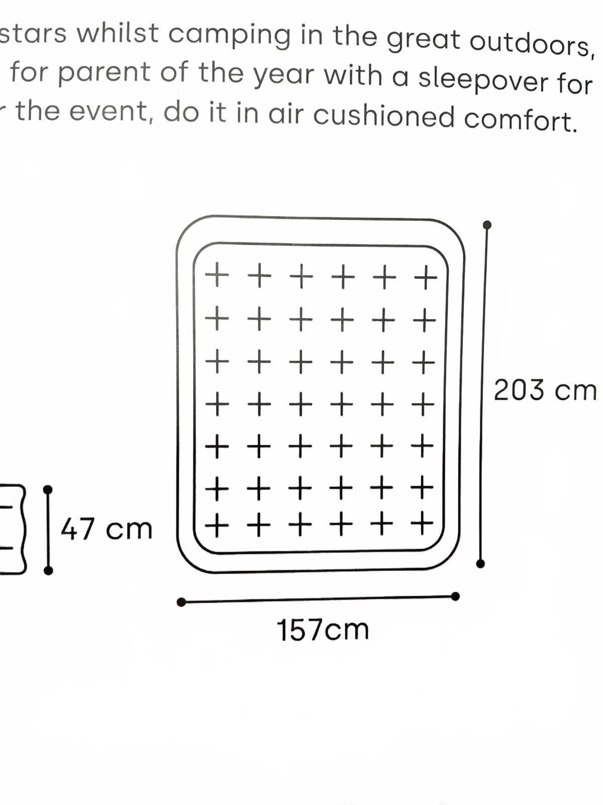 Airzzz Self Inflatable Air Mattress with Built-in Electric Pump Size double