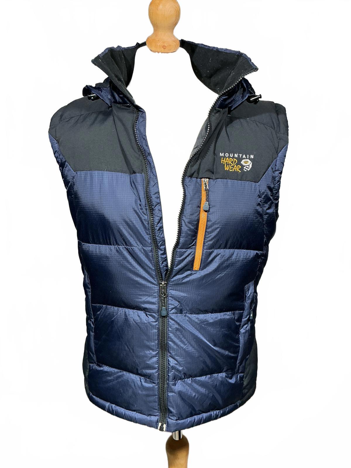 Mountain Hardwear Puffer Vest with Hood - Navy and Black