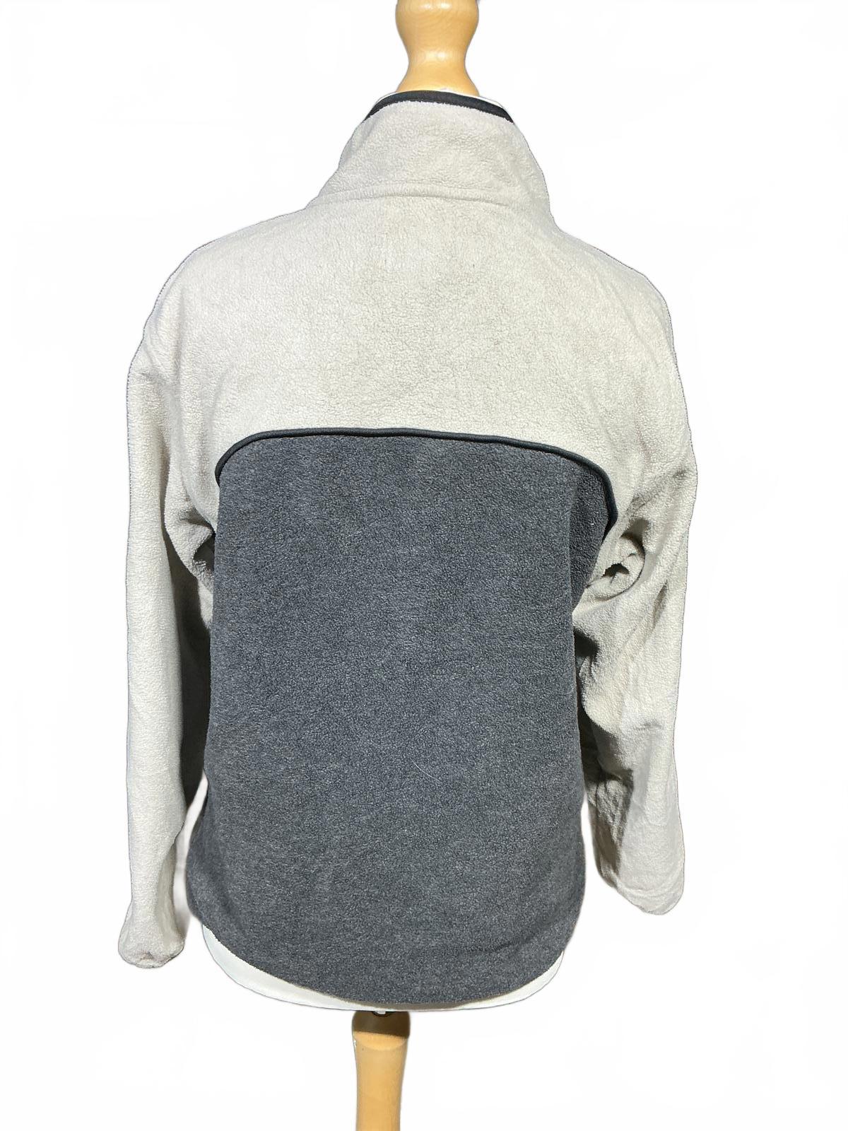 Ladies Two-Tone Grey Fleece Jacket with Full Zip