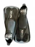 SEAC Speed S Black Snorkeling Fins Size 38-39 UK 5 1/2 - 6 1/2