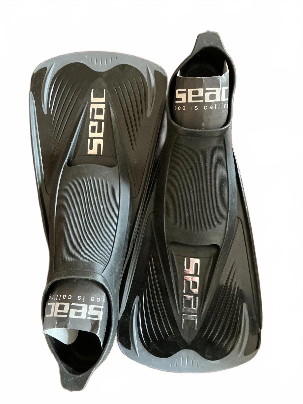 SEAC Speed S Black Snorkeling Fins Size 38-39 UK 5 1/2 - 6 1/2