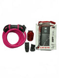 Cat Eye AMPP1100 USB Rechargeable Bike Light Set with Lock Cable Pink