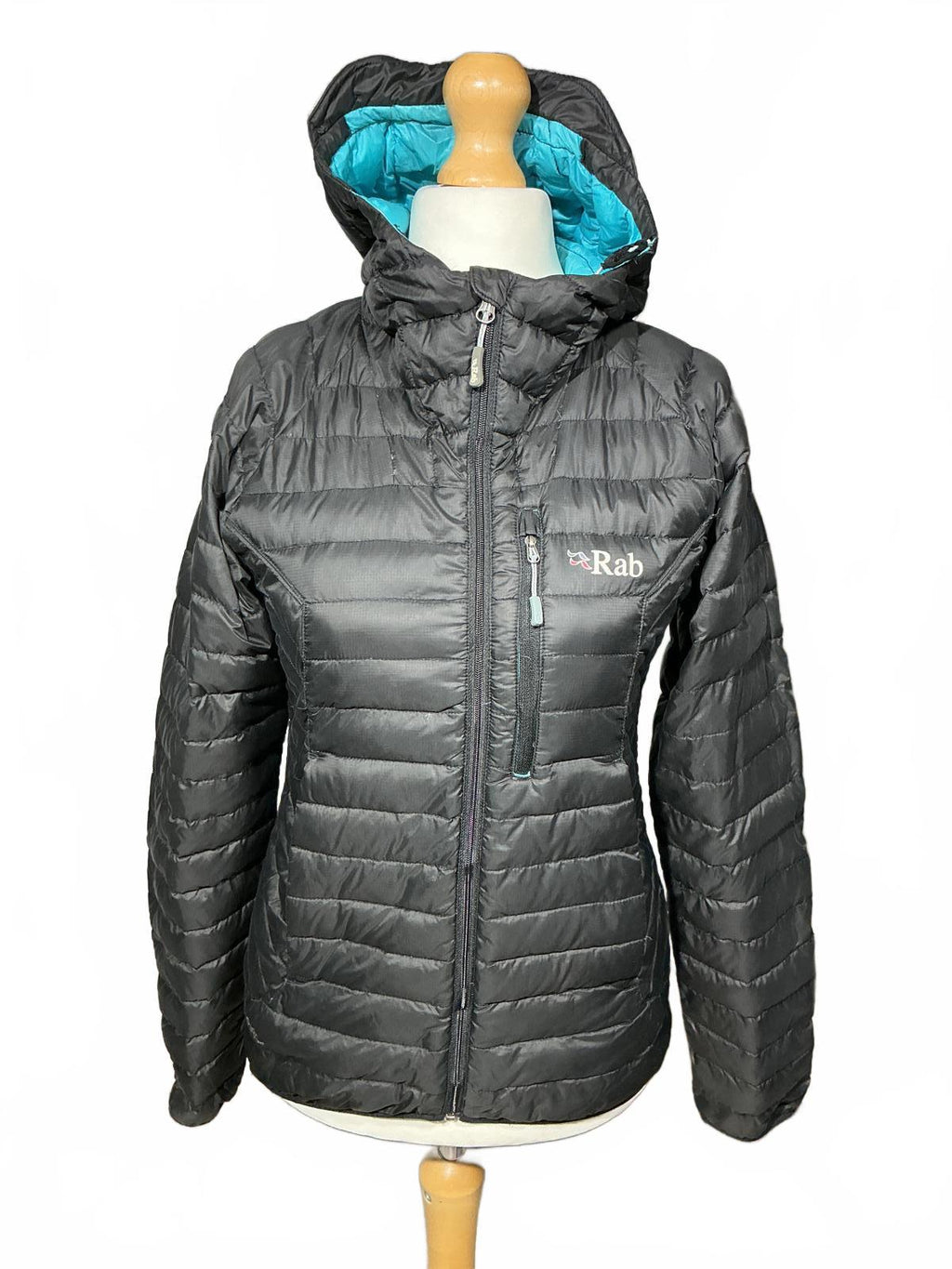 Rab Women's Black Puffer Jacket with Hood
