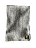 Belstaff Grey Ribbed Wool Scarf 100% Wool Warm Winter Accessory