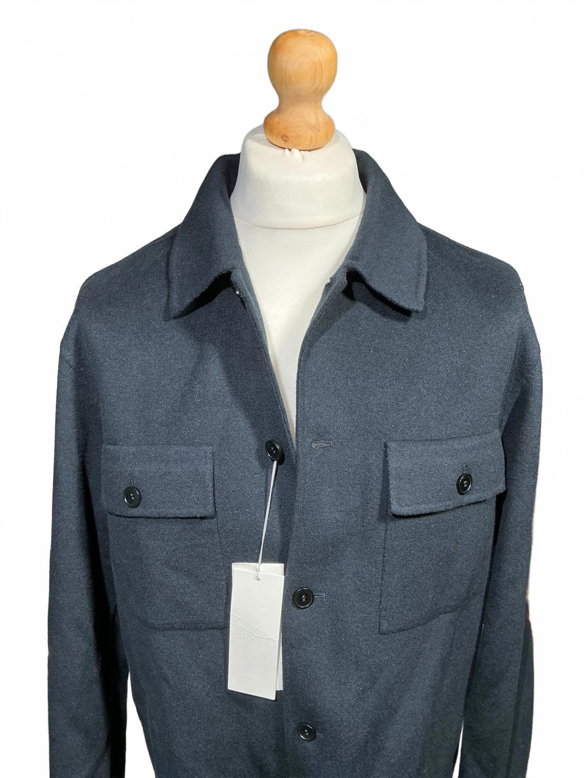 Men's Arket Navy Utility Jacket with Button Closures