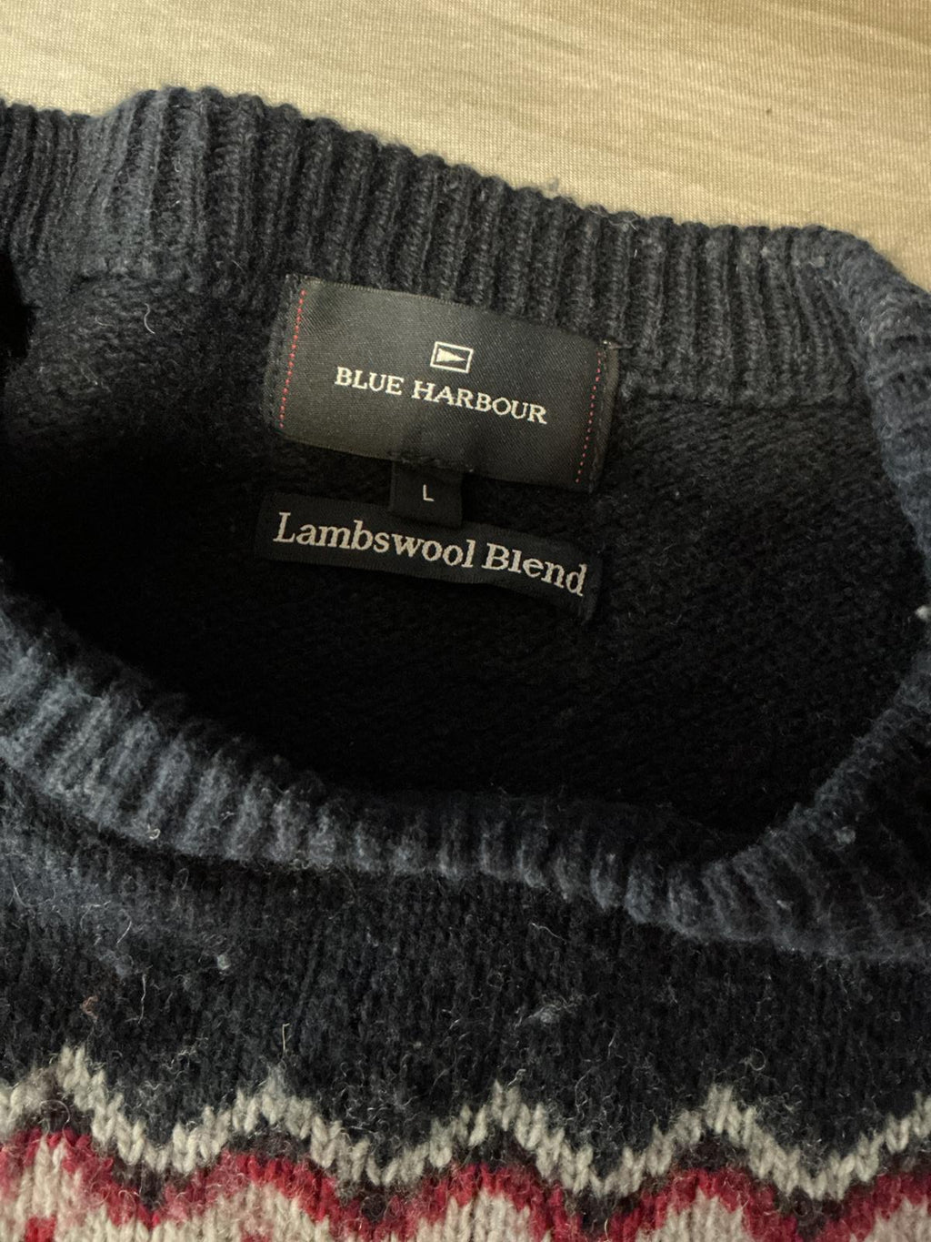 Vintage Men's Nordic Pattern Wool Sweater