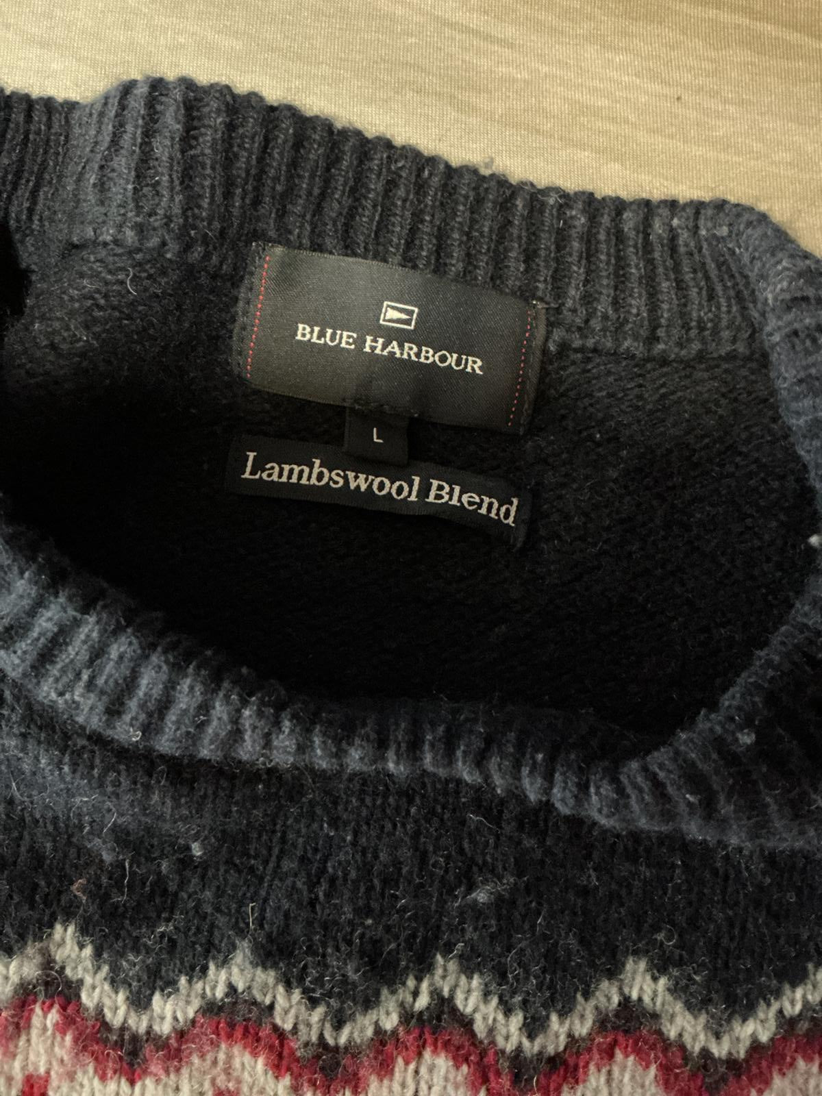 Vintage Men's Nordic Pattern Wool Sweater