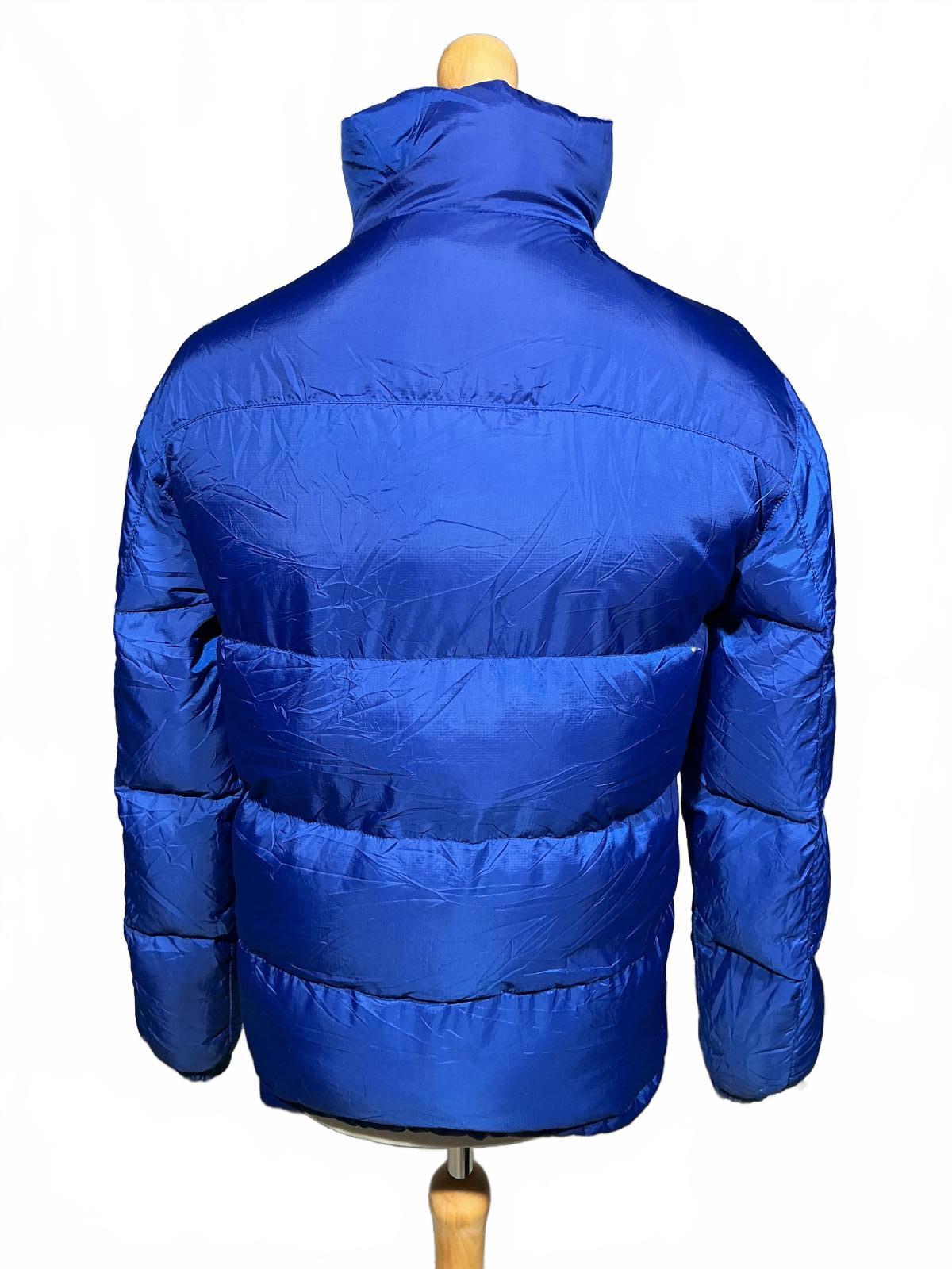 Polo Ralph Lauren Men's Puffer Jacket Full Zip High Collar Blue Good