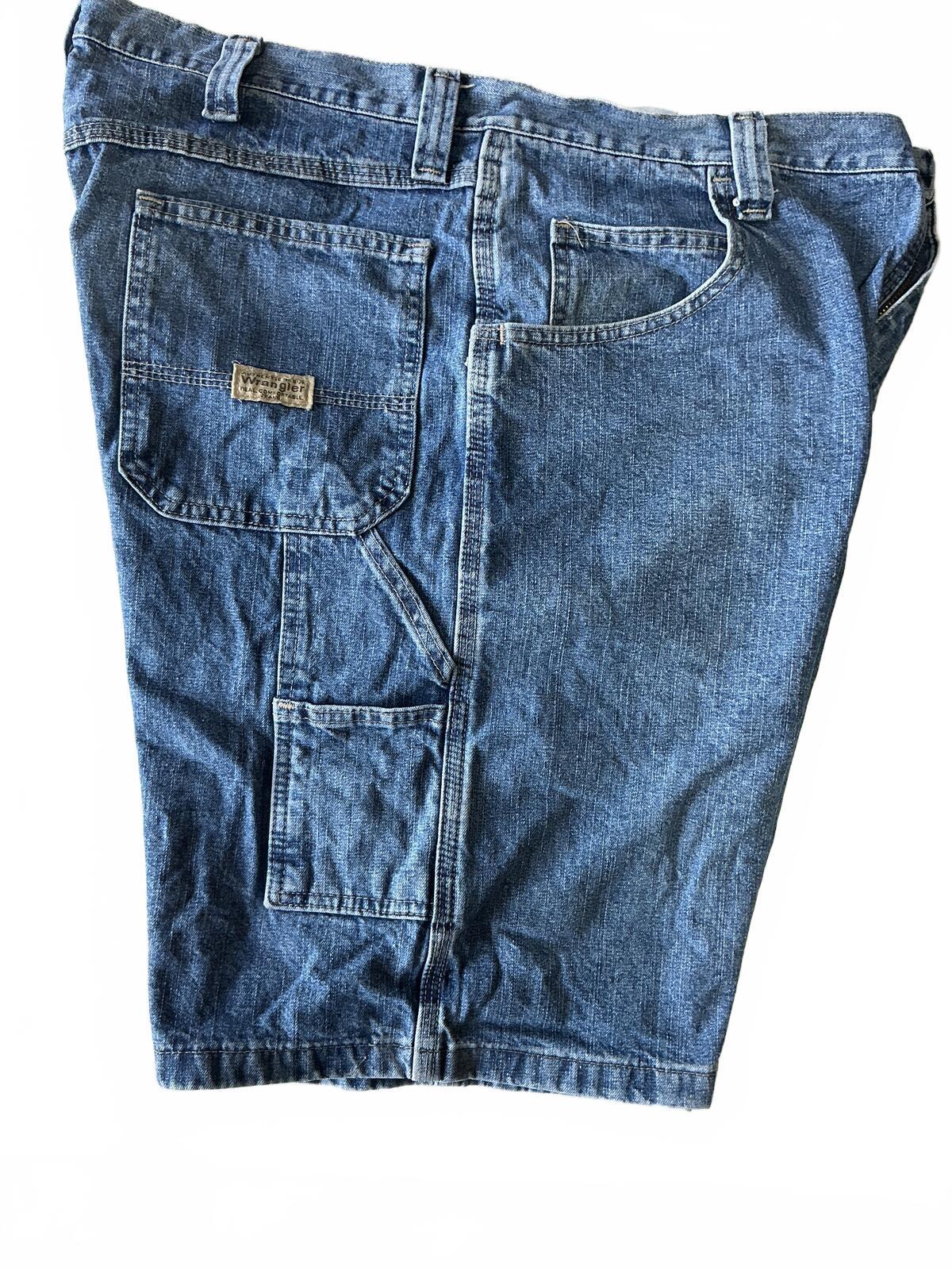 Wrangler Denim Shorts Size Waist 38in. Classic Blue Casual Summer Wear