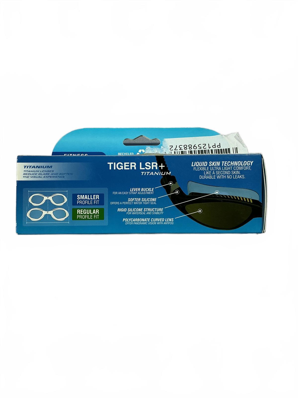 Zoggs Tiger LSR+ Titanium Swimming Goggles Regular Profile Fit