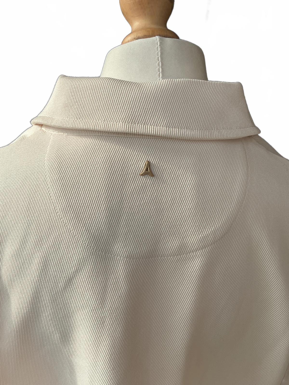 Maniere de Voir Cream Overshirt Jacket Size XXL Classic Style with Button Front