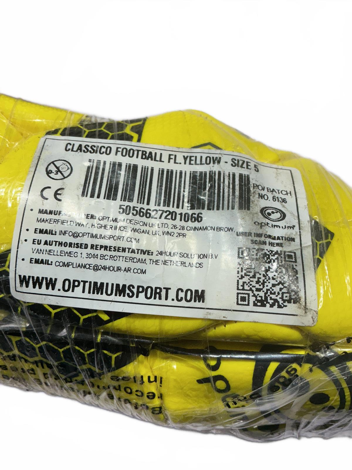 Two Optimum Classico Football Size 5 Yellow