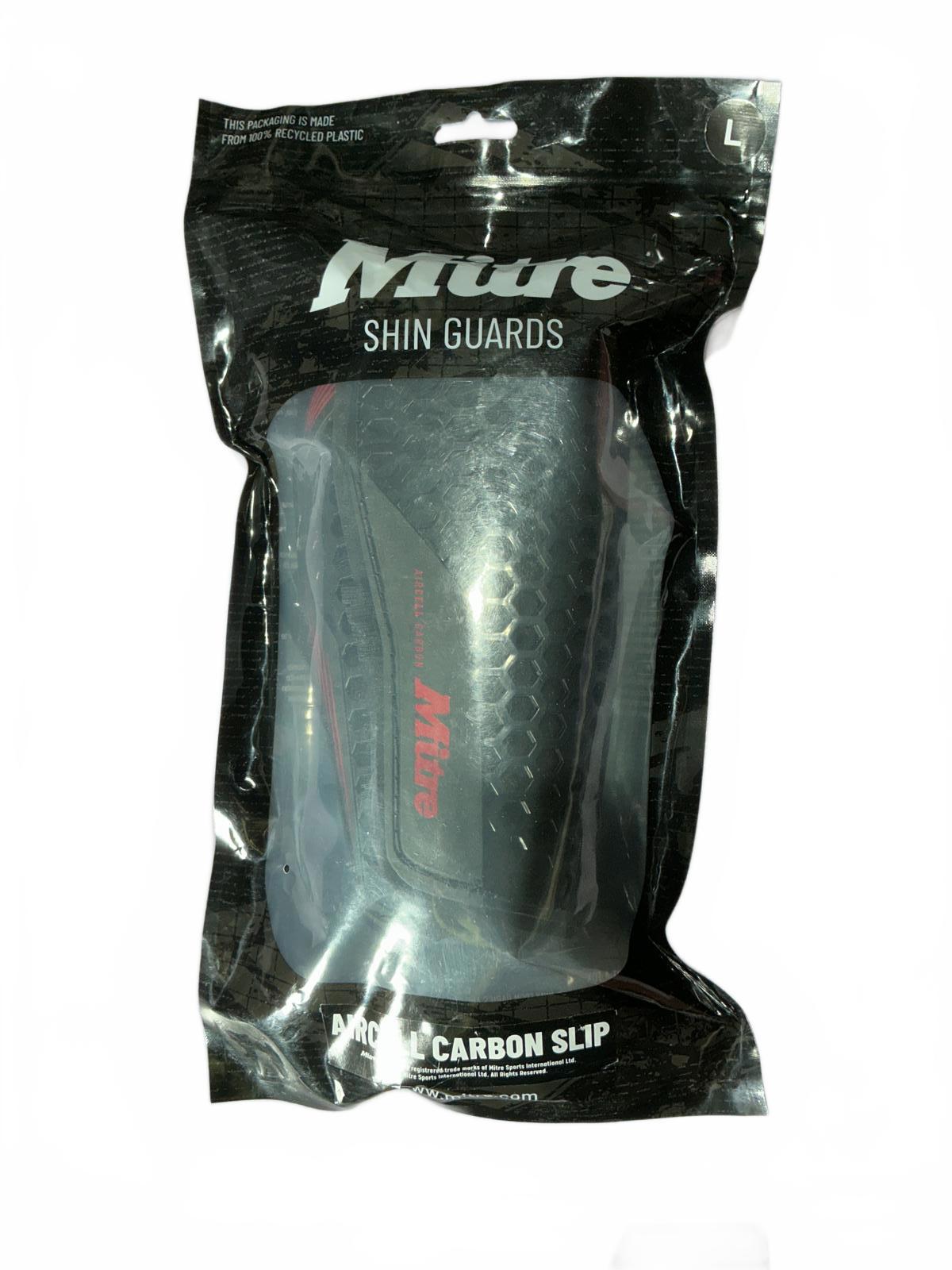 Mitre Carbon Slip Shin Guards Large