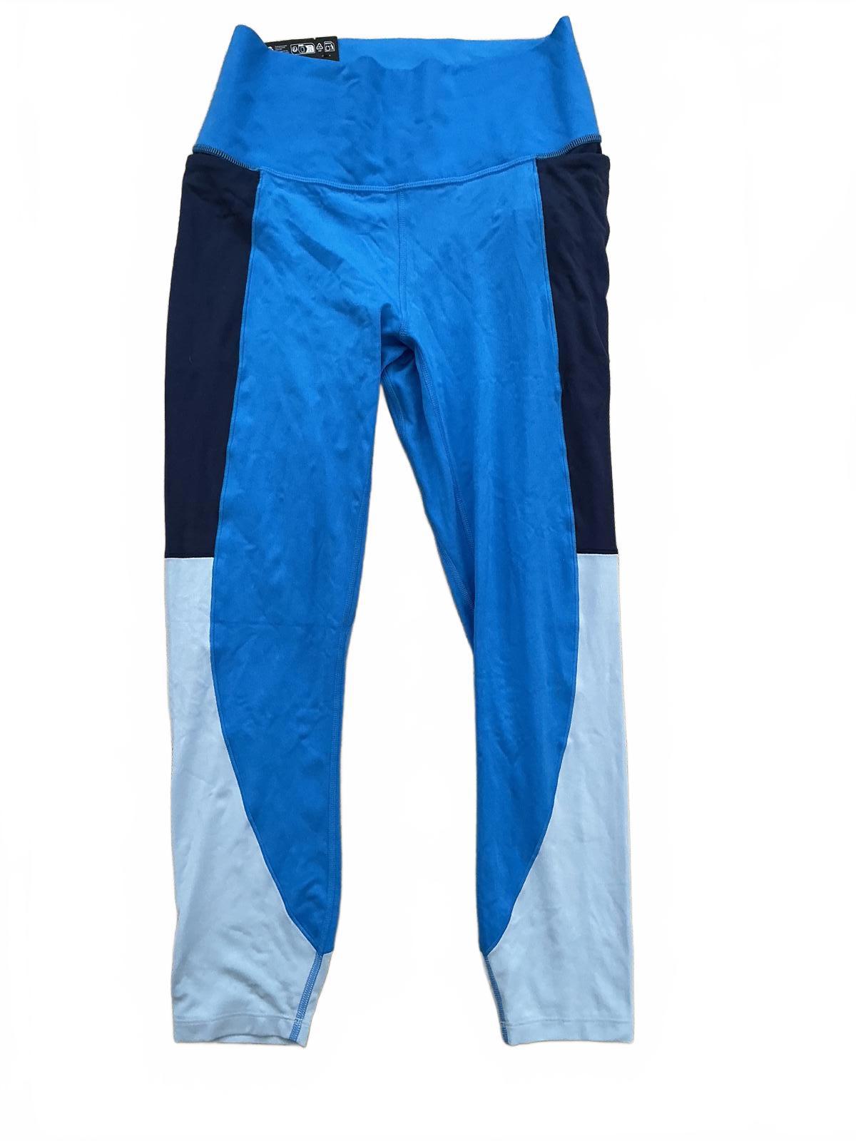 Under Armour Women's Blue Colour Block Leggings Size Regular M