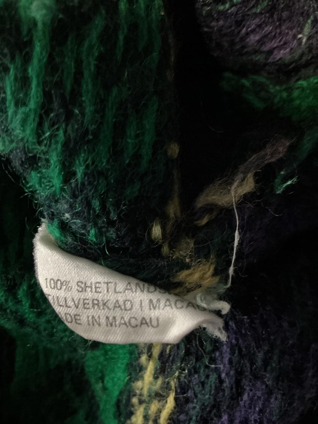 Mens Patterned 100% Lambswool Sweater medium