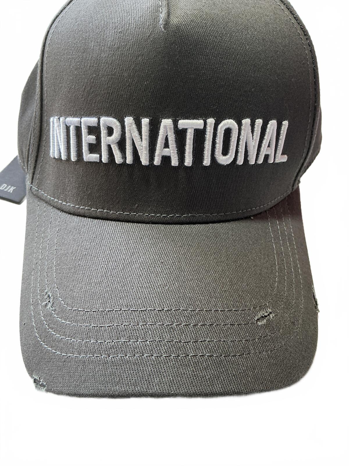 DJK International Grey Baseball Cap Adjustable Size Casual Hat