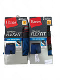 *NEW* 2*Hanes Comfort Flex Fit Boxer Briefs 3 Pack L Support Pouch