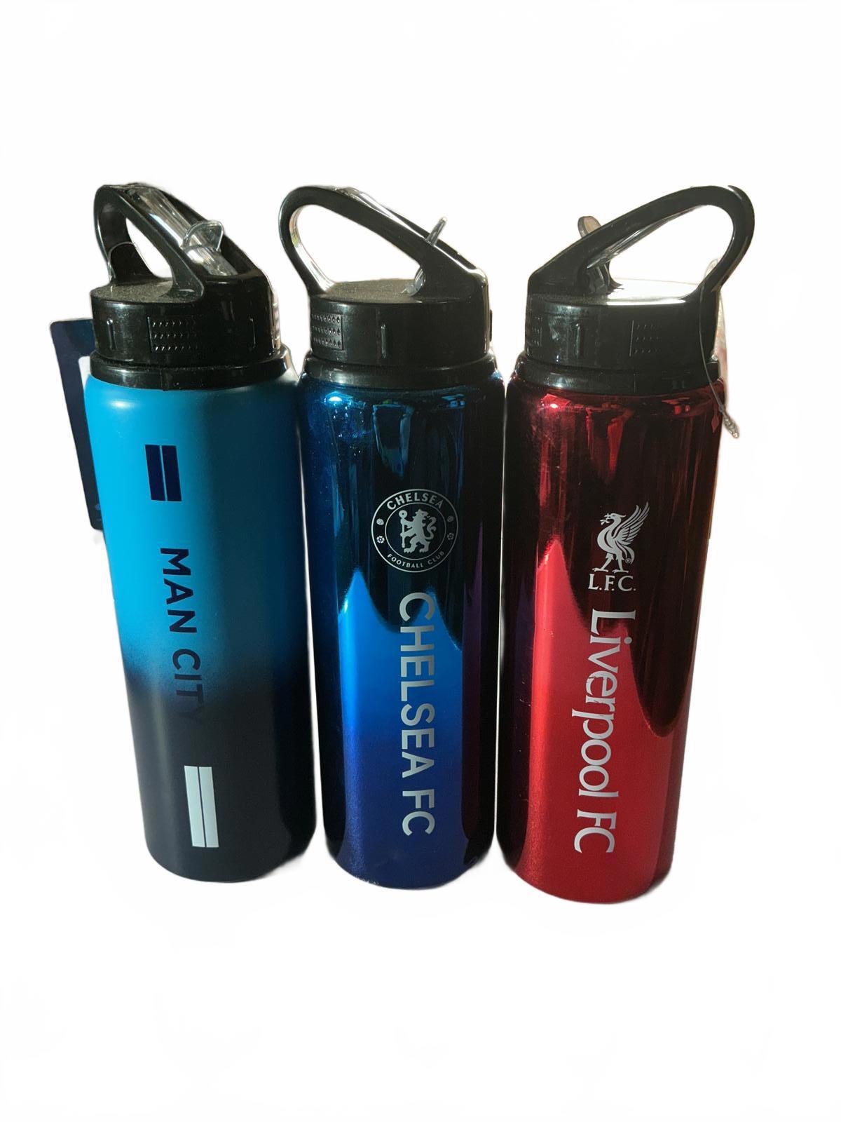 Set of 3 Premier League Football Club Water Bottles - 750ml Each