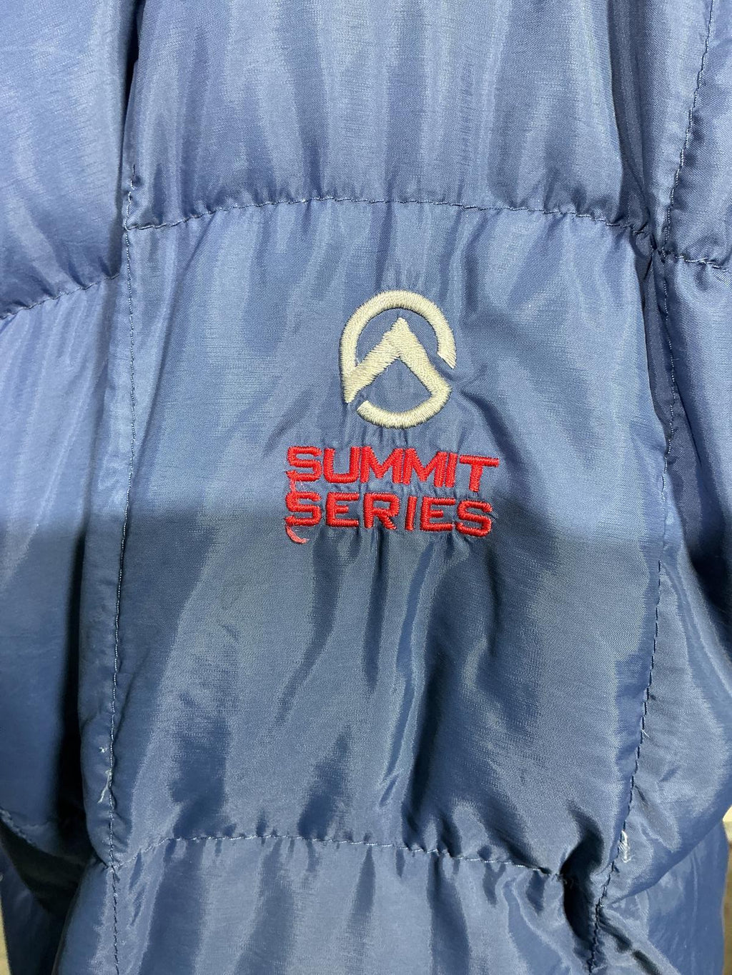 The North Face Men's Navy Blue Summit Series Puffer Jacket with Hood