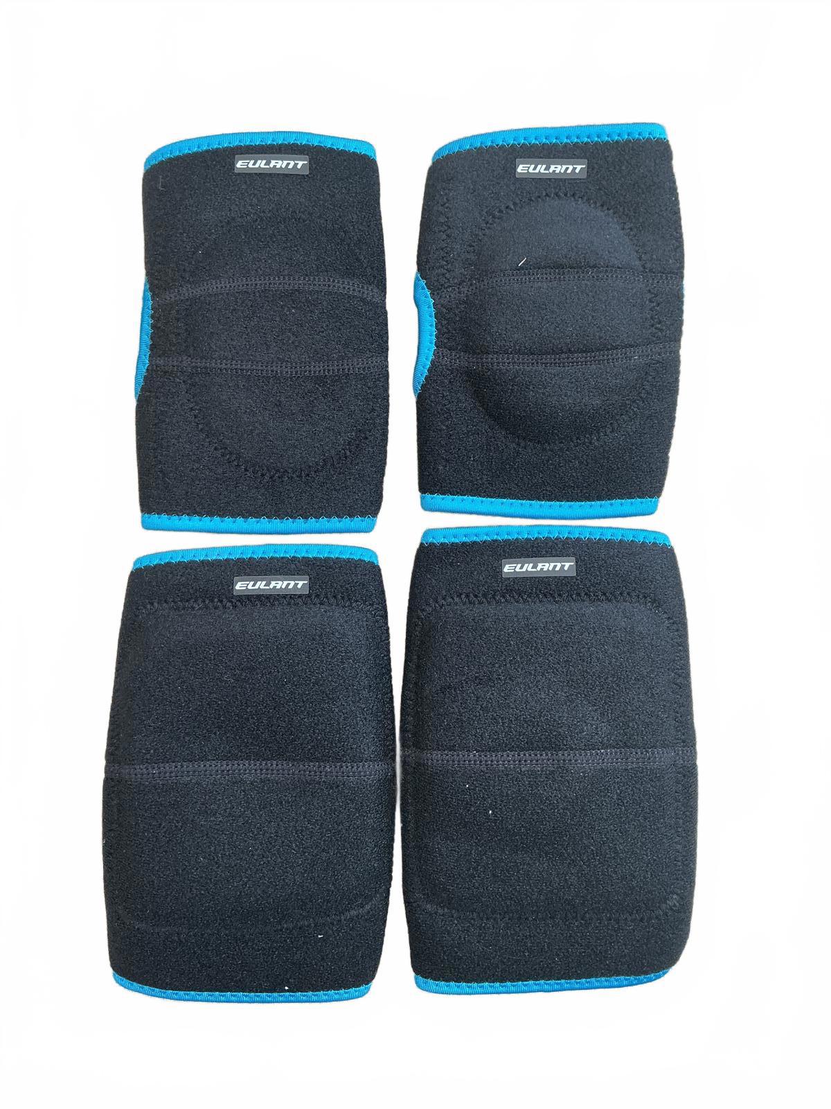 Eulamit Protective Knee and Elbow Pads Set Size S Black Blue