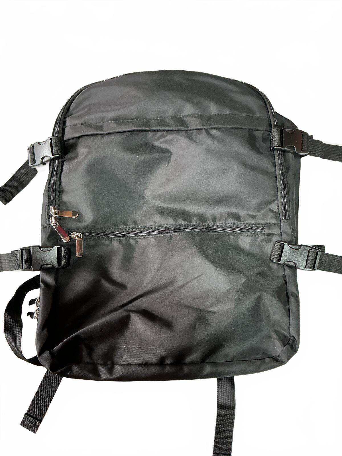 Large Black Nylon Travel Backpack Rucksack Laptop Daypack Adjustable 40*30*20