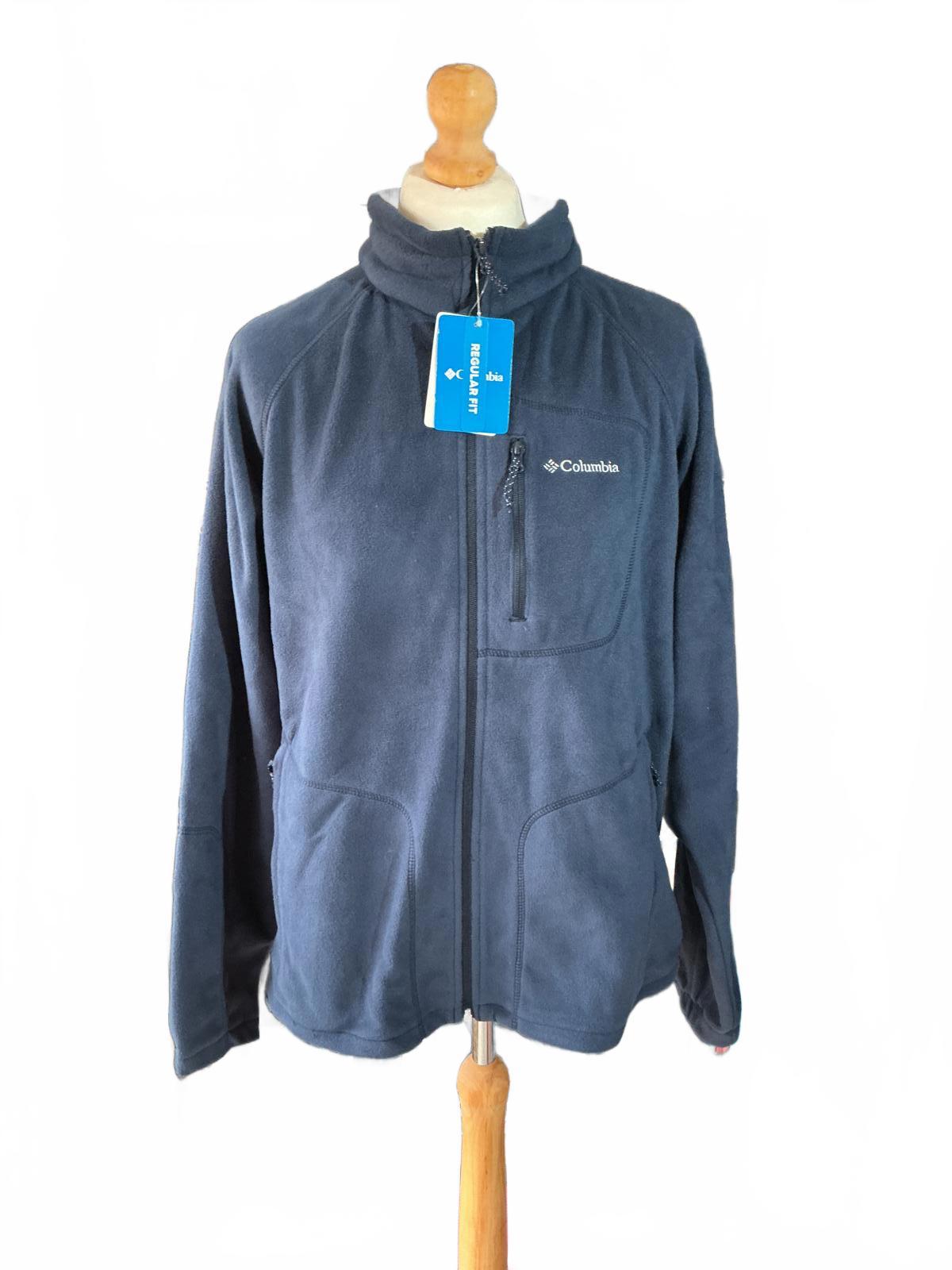 Columbia Fast Trek Navy Blue Fleece Jacket Size XL