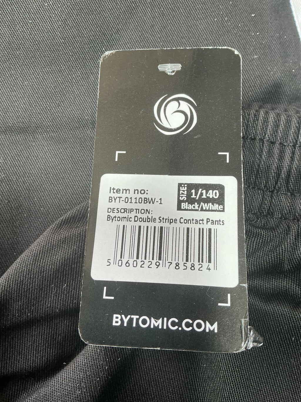 Bytomic Double Stripe Contact Pants Black/White Size 1/140 Kids