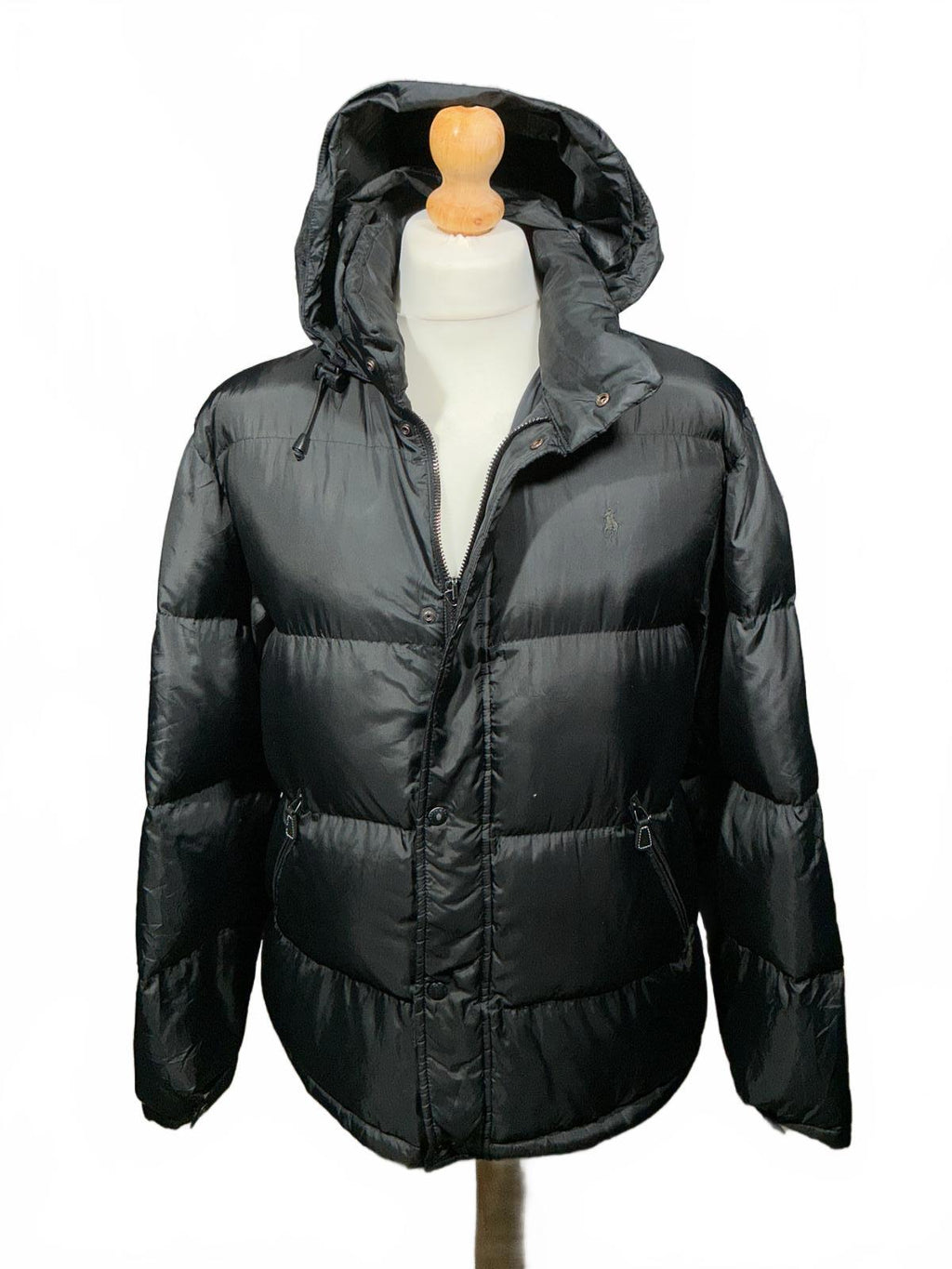 Ralph Lauren Men's Insulated Black Puffer Jacket with Hood
