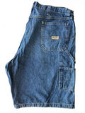 Wrangler Blue Denim Carpenter Shorts Size Waist 40in. Casual Workwear