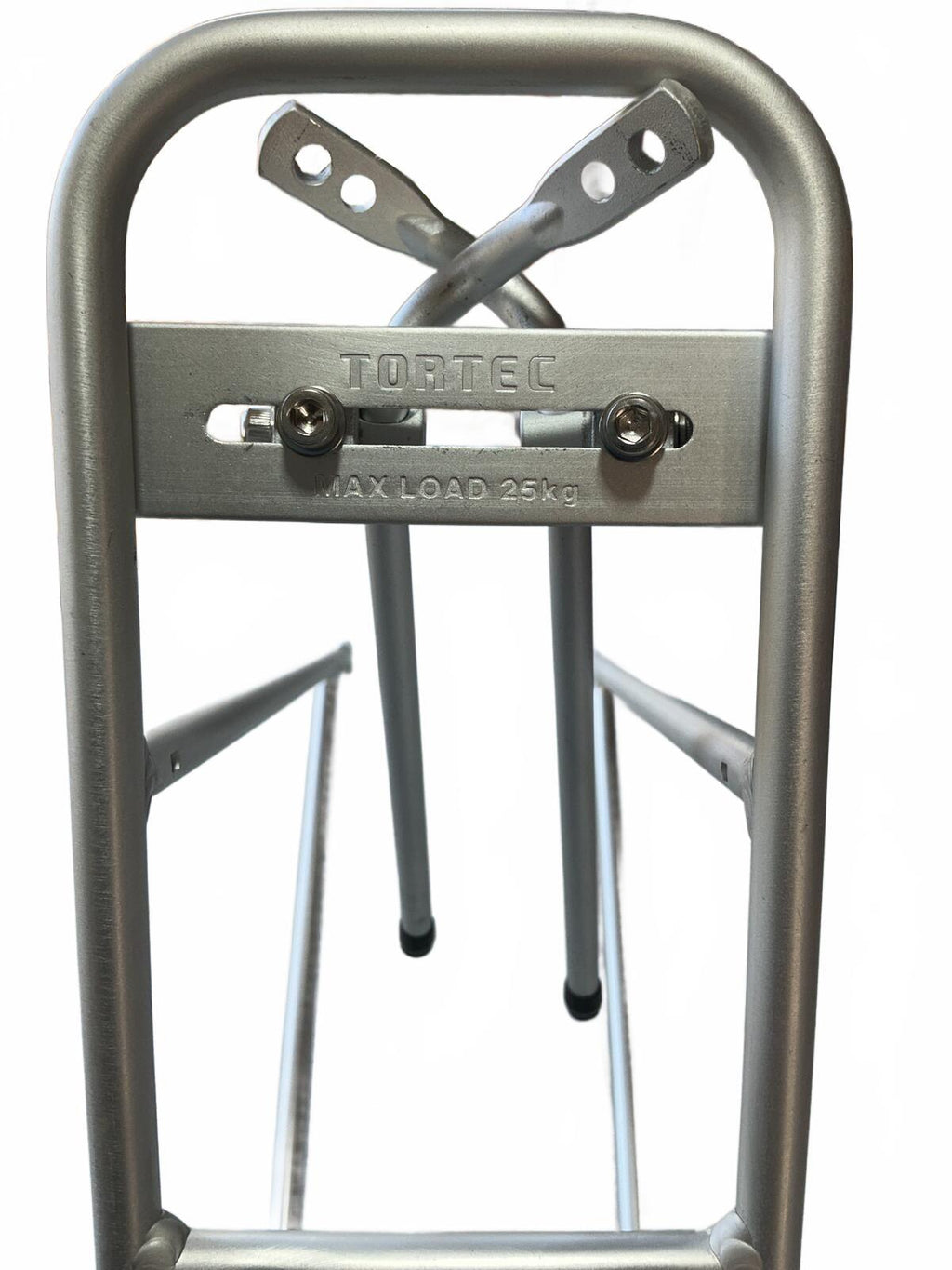 Tortes Silver Bicycle Rear Rack Carrier - Durable Lightweight Metal Max 25 kg