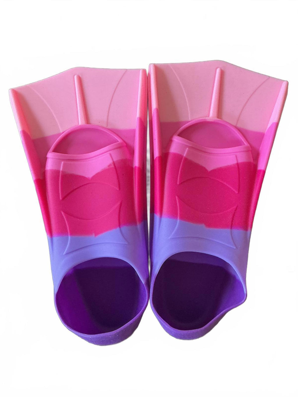 Azuunye Small Size Colourful Swim Fins with Purple, Pink and Red Design Size 1-2