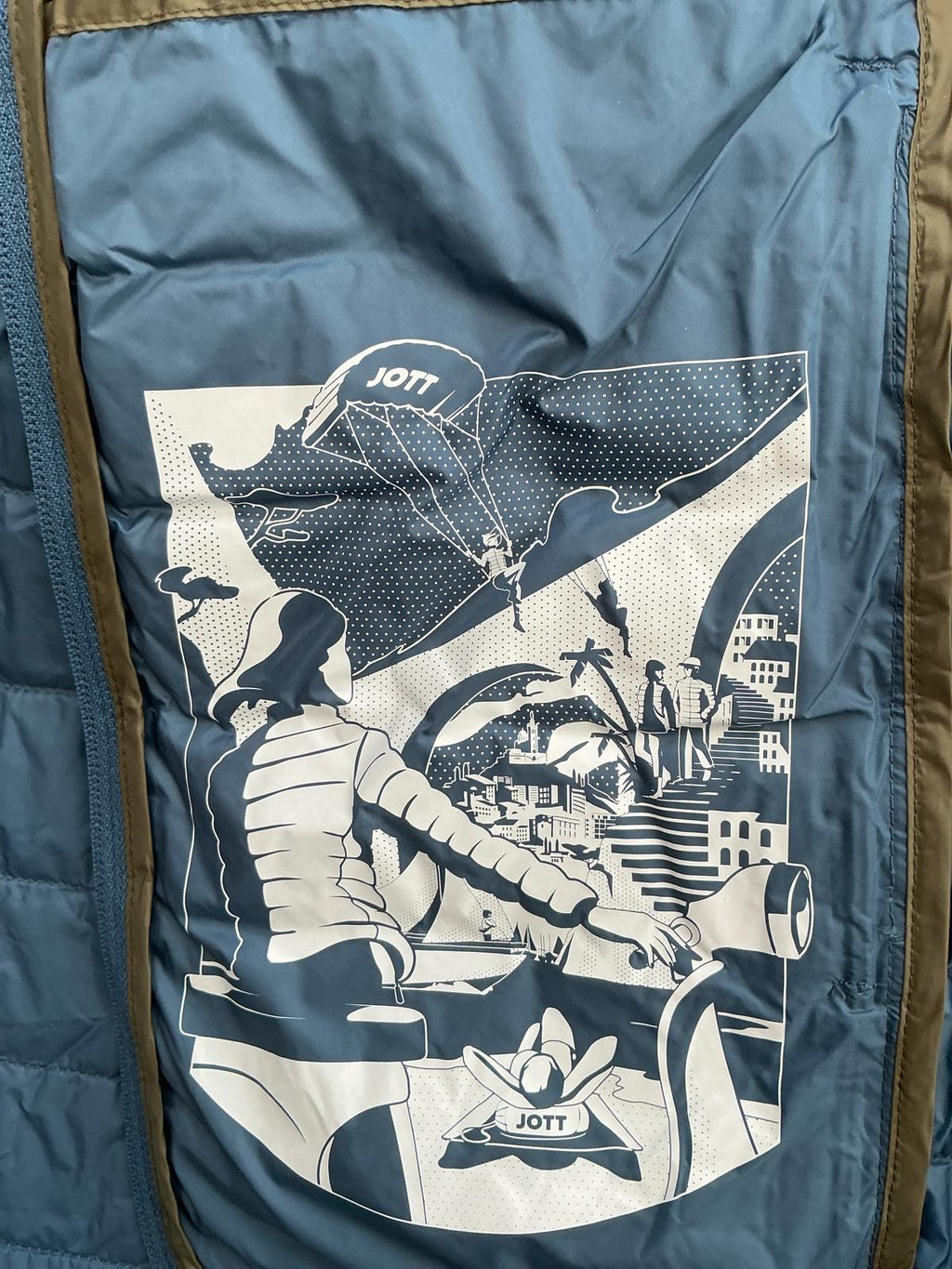 Jott Nico Microlight Packable Hooded Down Jacket Size Regular Small