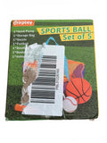 Irptey Sports Ball Set of 5 with Hand Pump and Storage Bag - Kids Size