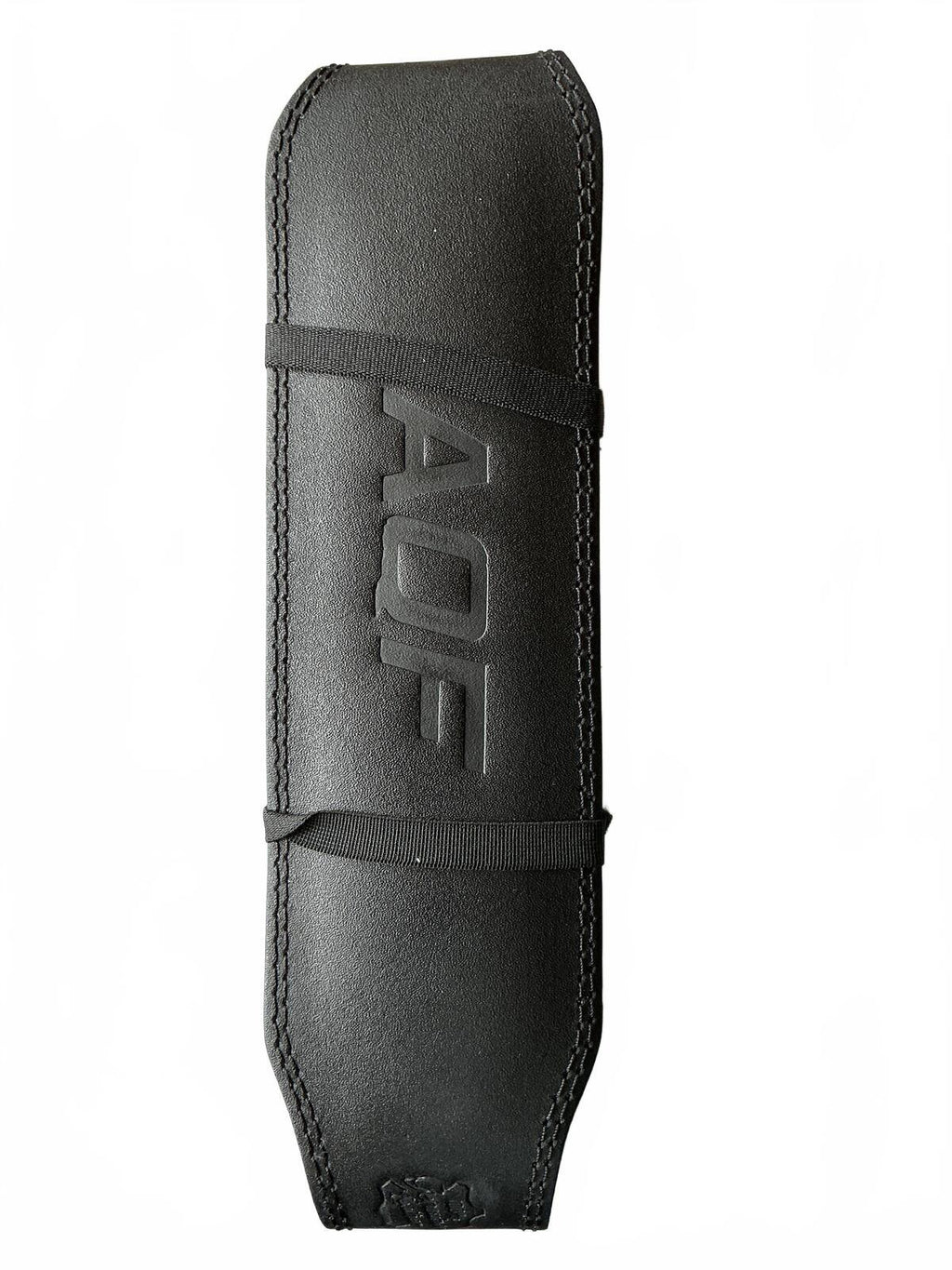 AQF 4 Inch Weightlifting Belt Padded Support Multi-Layered Leather Size M