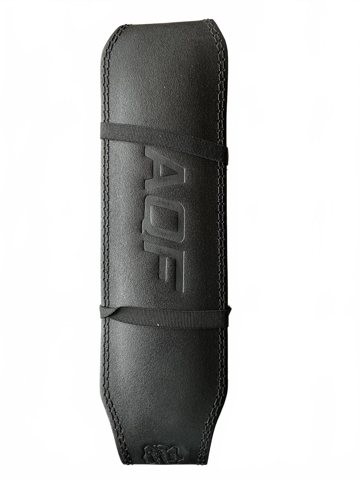 AQF 4 Inch Weightlifting Belt Padded Support Multi-Layered Leather Size M
