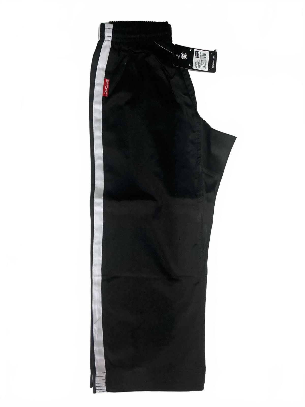 Bytomic Double Stripe Contact Pants Black/White Size 1/140 Kids