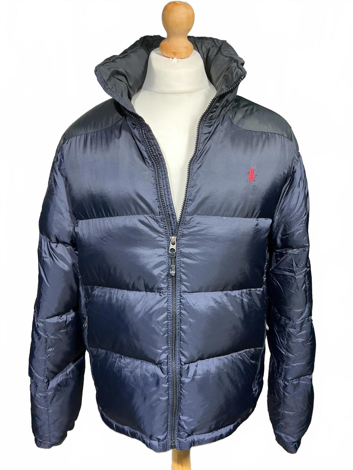 Polo Ralph Lauren Men's Navy Blue Puffer Jacket with Hood