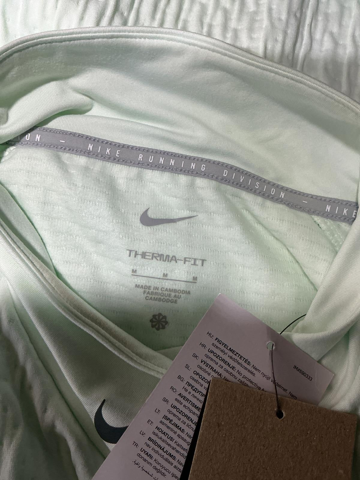 Nike Women's Run Long Sleeve Thermafit Top Light Green Size M